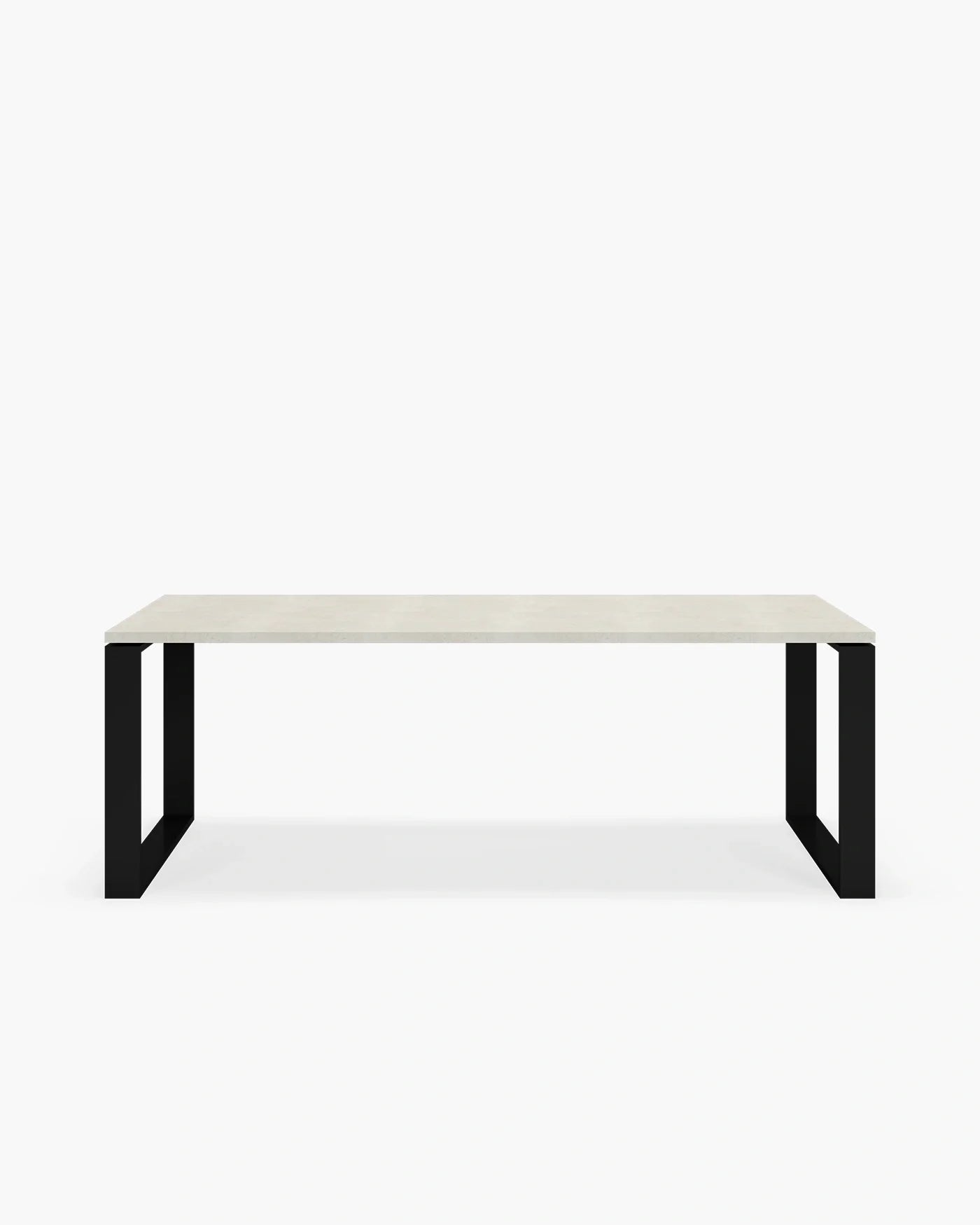 Diana Outdoor Dining Table featuring sleek Scandinavian design with a minimalist black frame and elegant surface.